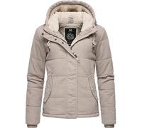 Ragwear Wuggys Veste d'hiver en velours côtelé pour femme avec doublure intérieure douillette et capuche, os, M