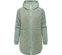 Ragwear YOUMODO Manteau court en polaire chaude avec capuche pour femme Tailles XS à XXL, Dusty Green25, L