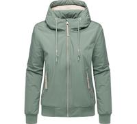 Ragwear YOUMODO - Veste d'été légère et imperméable pour femme - Avec doublure en polaire et capuche - Oggie chaude - Tailles XS à 3XL, Dusty Green, 3XL