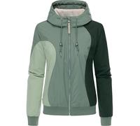 Ragwear YOUMODO Veste d'été légère et imperméable pour femme avec doublure en polaire et capuche Oggie Block Warm YOUMODO XS à XXL, Dusty Green, M