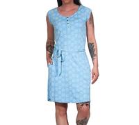 Ragwear ZEPHIE Organic Robe à manches courtes pour femme, robe décontractée, robe d'été, sans manches, ceinture à la taille, L