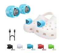 RAHAN Lot de 2 lampes LED rechargeables pour Croc - Lampes de poche mains libres étanches avec 3 modes d'éclairage - Pour le camping, les promenades avec le chien