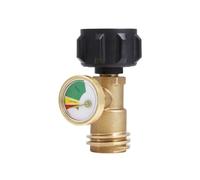 RAHBI Connecteur de gaz Propane, adaptateur de bouteilles de gaz, adaptateur de poêle de randonnée de Camping en plein air avec manomètre leisurely
