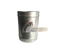 RAHBI Valve d'amortisseur d'air manuelle 0-90 °, OD97-297mm, débit de Volume d'air, valve de conduit, clapet anti-retour de Ventilation avec bague d'étanchéité en Silicone leisurely (Color : Galvaniz