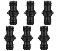 Raheem 6 Pièces 1/2 Pouce Double Connecteur Tuyau d’arrosage Raccords de Tuyaux Schlauchkupplung Gardena Connecteur Double Prolongateur de Raccord Tuyau pour Jardin Maison (Noir)