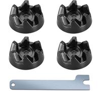 Raheem 9704230 Lot de 4 coupleurs d'embrayage de rechange compatibles avec les modèles K-itchen-Aid KSB52, KSB5, 5KSB52 et 5KSB5, mélangeur en caoutchouc, pièce de rechange (clé de montage incluse)