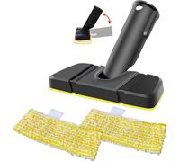 Raheem Kärcher Lot de 3 accessoires de nettoyeur vapeur flexible avec 2 chiffons en microfibre pour Kärcher SC1 SC2 SC3 SC4 SC5 Buse manuelle pliable Pièces de rechange pour baignoires, lavabos