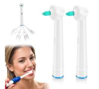 Raheem Lot de 2 brossettes de rechange interdentaires compatibles avec les brosses à dents électriques Oral B, brosse à dents Tuft pour les espaces interdentaires pour un nettoyage détaillé