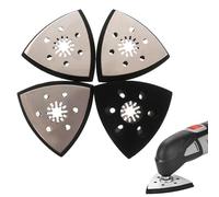 Raheem Lot de 4 plaques de ponçage triangulaires de 93 mm pour plaque de ponçage Starlock Fein Multitool - Plaque de ponçage pour travail de précision sur le bois, le métal, le meulage, la rouille et