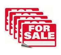 Raheem Lot de 5 autocollants « à vendre » - 25,4 x 17,8 cm - Imperméable - Surface d'écriture pour maison, voiture, garage, déménagement, vente immobilière - Sans résidus - Très résistants aux