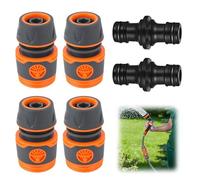 Raheem Lot de 6 pièces 1/2 pouces - Kit de raccords de tuyau Gardena - 4 raccords de tuyau avec 2 double connecteurs pour tuyau d’arrosage pour robinet, tuyau de jardin, arrosage de jardin, lavage de