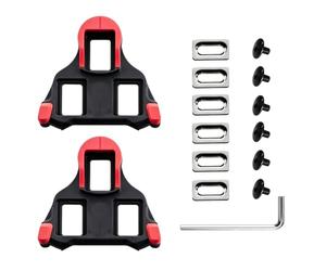 Raheem SPD Cleats Vélo de Route Compatible avec Shimano SPD SL Cleats 0 Degrés Rouge