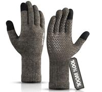 Rahhint Gants Hiver Chaud Fin Mélange Laine Mérinos et d'Alpaga écran Tactile Confort Elegant Antidérapant Doux pour Adulte Unisexe Cyclisme Conduite Sports Smartphone