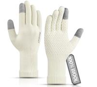 Rahhint Gants Hiver Chaud Fin Mélange Laine Mérinos et d'Alpaga écran Tactile Confort Elegant Antidérapant Doux pour Adulte Unisexe Cyclisme Conduite Sports Smartphone