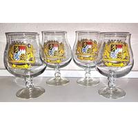 Rahm & AngiesStrickZauber vendu : 4 verres Pilsglas de 0,3 l avec armoiries de la Bavière