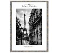 Rahmen-Paradies Cadre Photo Feuille d'argent 20x35cm, Cadre Poster Mural en MDF avec Plexiglas Acrylique Incassable, Plusieurs Dimensions, pour Affiche, Photo, Image, Diplôme, Certificat, Astuces