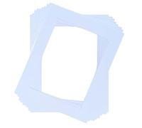 Rahmendesign24 Lot de 10 passe-partout 15 x 15 cm pour extérieur pour intérieur 10 x 10 cm - Sans acide - Carton blanc pur - Découpe biseautée à 45° - Protection des images et photos