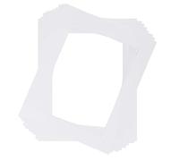 Rahmendesign24 Lot de 10 passe-partout 30 x 30 cm pour extérieur et intérieur 10 x 10 cm - Sans acide - Carton blanc crème - Découpe biseautée à 45° - Protection des images et photos