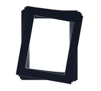 Rahmendesign24 Lot de 5 passe-partout 40 x 40 cm pour extérieur et intérieur 30 x 30 cm - Carton noir sans acide - Découpe biseautée à 45° - Protection des images et photos