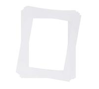 Rahmendesign24 Lot de 5 passe-partout 50 x 70 cm pour extérieur et intérieur 40 x 50 cm - Sans acide - Carton blanc crème - Découpe biseautée à 45° - Protection des images et photos