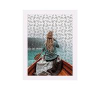 Rahmendesign24 Milano Cadre de puzzle, env. 500-1 000 pièces, 98 x 38 cm, 38 x 98 cm, blanc (mat), avec verre acrylique