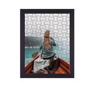 Rahmendesign24 Milano Cadre de puzzle, env. 500-1 000 pièces, 98 x 38 cm, 38 x 98 cm, noir (mat), avec verre acrylique
