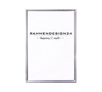 Rahmendesign24 Oslo Cadre à joints creux pour photos et toiles 50 x 100 cm, argent brillant, joint d'ombrage