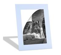 Rahmendesign24 Passe-partout 20 x 30 cm pour l'extérieur pour intérieur 13 x 18 cm | 1 pièce en carton sans acide blanc pur - Découpe biseautée à 45° - Protection des images et photos