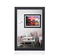 rahmengalerie24 Alice Cadre photo, 30 x 45 cm, noir mat, en bois MDF et verre acrylique, pour portrait, décoratif, sans image et sans passe-partout, interchangeable