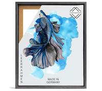 Rahmengalerie24 Cadre à joint d'ombre, cadre photos, châssis, 50 x 75 cm, pour toile, en bois MDF, couleur acier