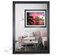 Rahmengalerie24 cadre photo 70x90 cm cadre bois noir verre acrylique sans passe-partout cadre portrait cadre photo cadre ou cadres