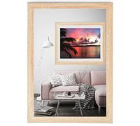 rahmengalerie24 Sonoma Cadre photo 40 x 80 cm en bois de chêne et verre acrylique sans passe-tout pour photos ou images en MDF sans image Alice