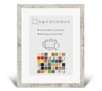 RahmenMax Puzzelmax Cadre photo de qualité supérieure - 40 x 50 cm - Cadre pour puzzle - Blanc vintage - Shabby Chic - 50 x 40 cm - Avec panneau arrière blanc et verre synthétique transparent