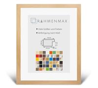 RahmenMax Puzzelmax Cadre photo Premium - Cadre poster - 47,5 x 63,5 cm - Cadre pour puzzle - Décor hêtre - 63,5 x 47,5 cm - Cadre pour puzzle avec panneau arrière blanc et verre synthétique