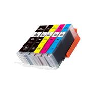 RAHONWHQB Cartouche d'encre 5 Couleurs 6 Couleurs, Compatible avec Les Fournitures d'imprimante PIXMATS8430 TS8330 TS8230 TS8130 pour numéro de pièce PGI-380 CLI-381(5colors1set)