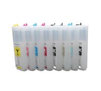 RAHONWHQB Cartouche d'encre Rechargeable 280ml, 8 Couleurs, 70, avec puces Arc à réinitialisation Automatique, Compatible avec Les Fournitures d'imprimante Designjet Z2100 Z5200(Old Z5200)