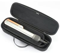 RAIACE Étui de Rangement Rigide Compatible avec Le Sac de Transport de Voyage du lisseur Dyson Airstrait. (Étui Uniquement)-Noir（Doublure Noire）