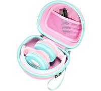 RAIACE Étui de voyage rigide compatible avec écouteurs iClever BTH12 / BTH26 / IMYB / JoySpark-T5 / Candy Bila BH03 (étui uniquement) - Rose