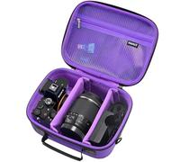 RAIACE Étui Rigide Compatible avec Les appareils Photo Sony Alpha 7 II III IV/7R V, Nikon, Canon, Pentax et Autres. Poche Filet pour Chargeur, câbles, Cartes et Accessoires.(Étui Seul)-Violet