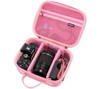 RAIACE Étui Rigide Compatible avec Les appareils Photo Sony Alpha 7 II III IV/7R V, Nikon, Canon, Pentax et Autres. Poche Filet pour Chargeur, câbles, Cartes et Accessoires. (Étui Seul) - Rose