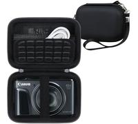 RAIALL Étui pour Appareil Photo Canon PowerShot SX740/ SX730/ SX720/ SX710/ SX610/ SX260/ ELPH 360 HS, Sac de Voyage pour appareils Photo vlogging, Poche en Filet pour Batteries et câble USB, Noir