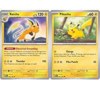 Raichu 026/165 - Pikachu- Pokemon 151 - Evolution Holo Rare Lot de 2 cartes