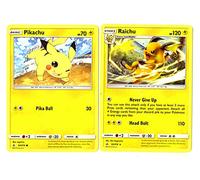 Raichu 55/214 Lot de cartes Pokemon Evolution 2 Motif bonds ininterrompus Motif lune et soleil