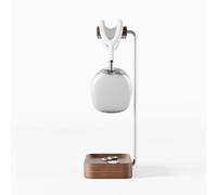 Raico Support de casque de jeu en bois de qualité supérieure avec support de télécommande Playstation compatible avec AirPods Max, Beats, Bose, Sony, Sennheiser, Xbox (Noyer)