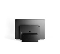 Raico Support Vertical pour Ordinateur Portable en Bois de Noyer de qualité supérieure pour Macbook (Bois Noir, Double Emplacement)