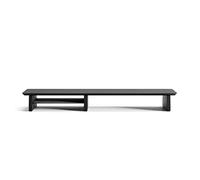 Raico Système d'étagères de bureau avec support pour écran et étagère de rangement latérale (Bois Noir, Moyen | 91,5 cm)