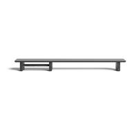 Raico Système d'étagères de bureau avec support pour écran et étagère de rangement latérale en bois de noyer (Bois Noir, Pleine Longueur v2.0 | 116 cm)