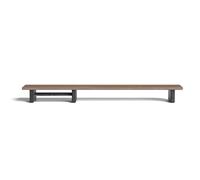 Raico Système d'étagères de bureau avec support pour écran et étagère de rangement latérale (Noyer, Pleine Longueur v2.0 | 116 cm)