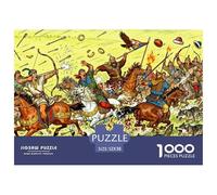 Raid des Archers Cavaliers nomades scythes Puzzle en Bois Imperméable Puzzles De 1000 Pièces pour Adultes Coloré Jeux De Stimulants