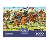 Raid des Archers Cavaliers nomades scythes Puzzle en Bois Imperméable Puzzles De 1000 Pièces pour Adultes Cadeaux Coloré Jeux Éducatifs